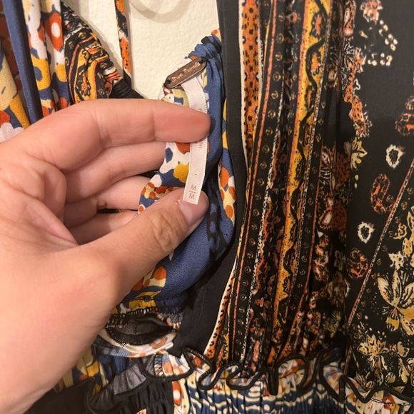 Free People Bellini Patchwork Tank Top Halter Neck Cutout Black Combo EU… - Picture 11 of 12